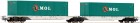 66738 Roco Articulated container car of AAE with 2 containers MOL